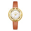 Lee Cooper LC08034.124 women's analog watch featuring a round gold case and pink leather strap.