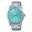 Casio General Men's Watch MTP-VD03D-2A3 with a sleek silver metal strap, blue dial, and analog display.