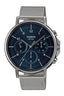 Casio MTP-E321M-2A men’s watch with blue dial and stainless steel strap