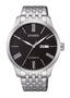 Citizen NH8350-59E automatic men's watch with black dial, stainless steel bracelet, silver-tone case, and day-date display