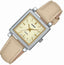 Casio LTP-E176L-5A women’s analog watch with brown leather strap and minimalist dial