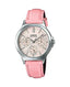 Casio LTP-V300L-4A women’s analog watch with black leather strap and minimalist white dial for elegant everyday wear