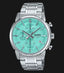 Casio MTP-E510D-2A2 men’s silver stainless steel analog watch with date display and multi-dial elegant design