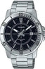Casio MTP-VD01D-1CVUDF men's black dial stainless steel analog watch