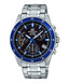 Casio Edifice - EFV - 540D - 1A2 - Stainless Steel Wrist Watch for Men - Black - Zamana.pk