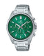 Casio Edifice EFV - 650D - 3AVUDF Chronograph Green Dial Stainless Steel Men's Watch - Zamana.pk