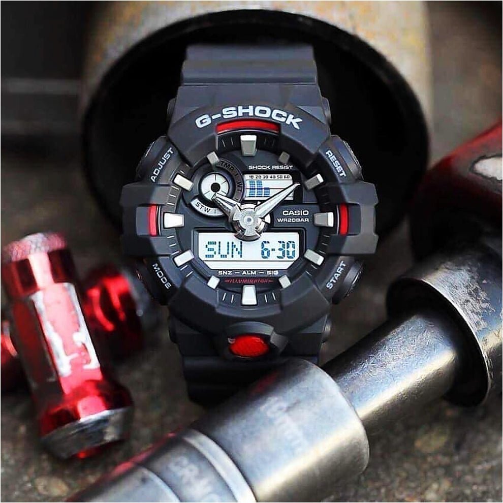 Casio G shock Ana Digi Red Men s Watch GA 700 1ADR Zamana.pk