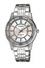 Casio LTP - 1358D - 7A Women's Lamé - Sprinkled Bezel Metal Fashion Silver Dial Watch - Zamana.pk