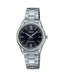 Casio LTP - V005D - 1B2 Women's Stainless Steel Roman Black Dial 3 - Hand Analog Dress Watch - Zamana.pk