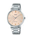 Casio LTP - VT01D - 4B Women's Minimalistic Stainless Steel Peach Dial Analog Watch - Zamana.pk
