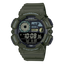 Casio WS-1500H-3B Digital Watch with green strap and 200-meter water resistance