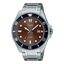 Casio MDV-107D-5A brown dial stainless steel dive watch