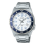 MTD-135D-7AV men's stainless steel analog watch with white dial