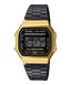 Casio A168WEGB-1BDF black and gold vintage digital watch