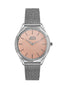 Slazenger SL.9.1852.3.06 Quartz Female Mesh Silver Band Pink Dial Watch - Zamana.pk