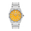 Slazenger SL.9.2143.1.06 Quartz Male Metal Silver Band Yellow Dial Watch - Zamana.pk