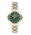 Slazenger SL.9.2254.3.08 Quartz Female Metal Silver/Gold Band Green Dial Watch - Zamana.pk