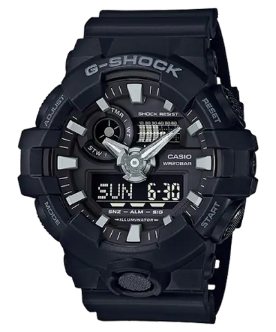 Casio G-Shock GA-700-1B Mens Analog-Digital Watch