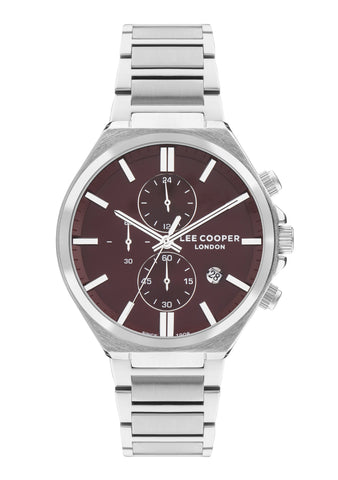 Lee Cooper LC07835.380 Men's Super Metal Silver Multifunction Watch