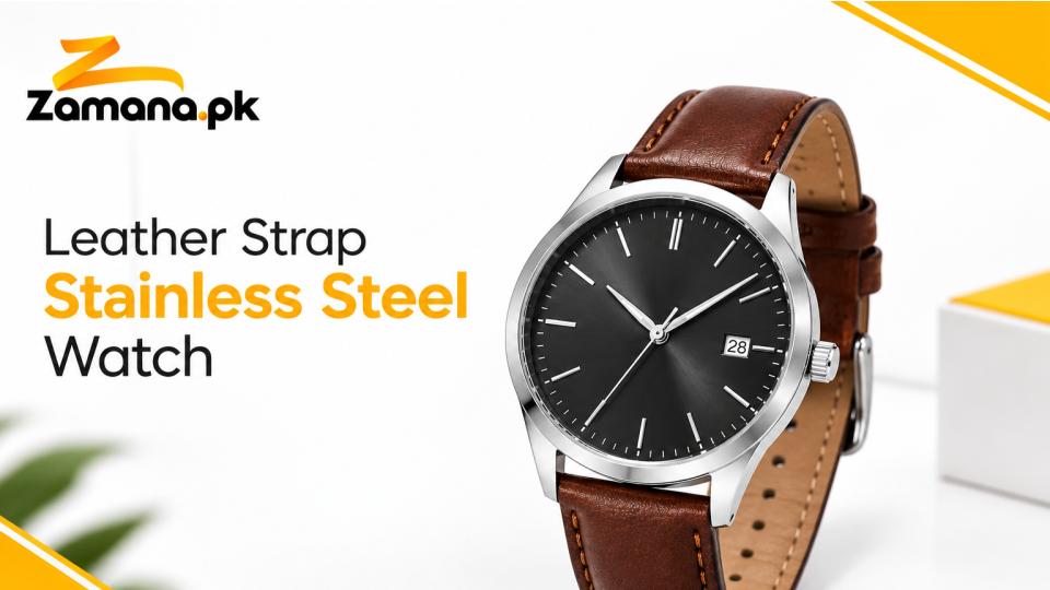 leather strap / stainless steel watches