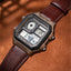 Casio AE-1200WHL-5AVDF digital world time watch for men with brown leather strap
