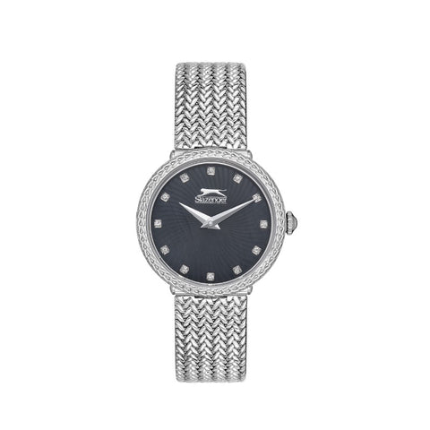 Slazenger  SL.09.2148.3.05 Ladies Stainless Steel Watch Black
