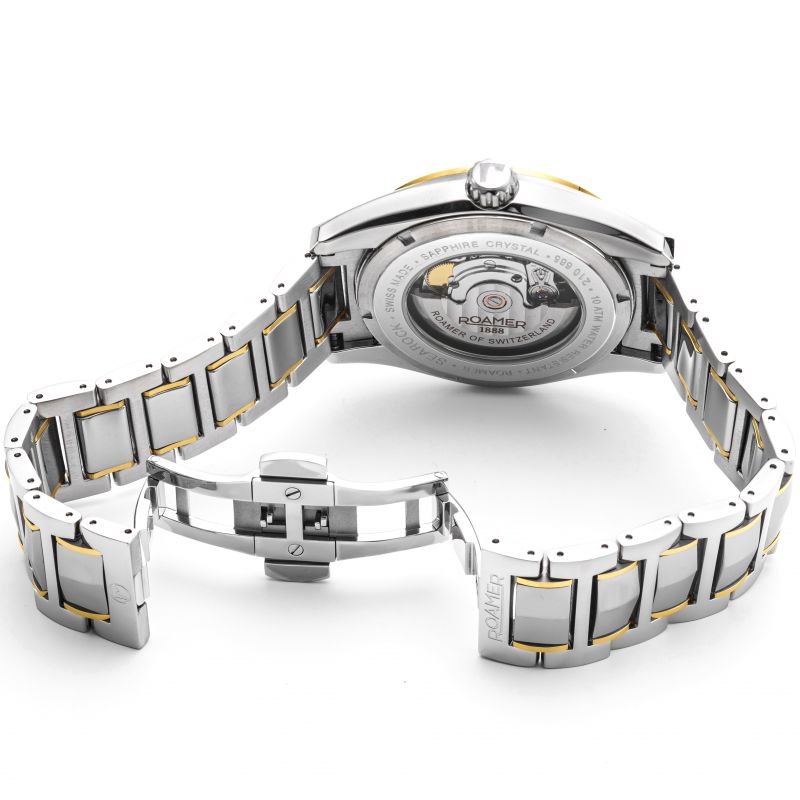 Mens Roamer Searock Automatic Blue Pattern Dial Yellow Gold Bicolour Automatic Automatic Watch 210665 47 45 20 Secondary image