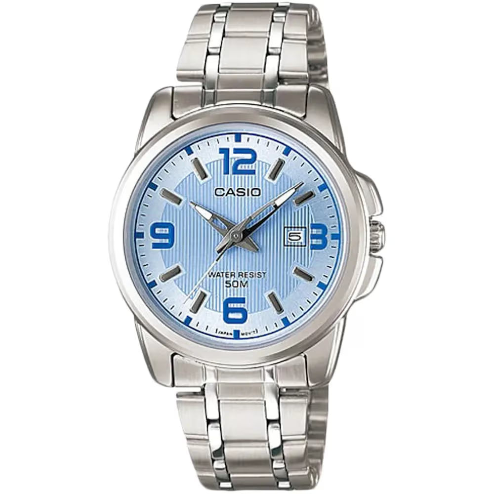 Casio LTP-1314D-2A women’s stainless steel watch with blue dial Main image