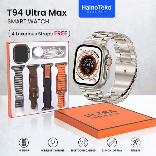 HainoTeko T94 Ultra Max Smart Watch (4 Straps in 1)