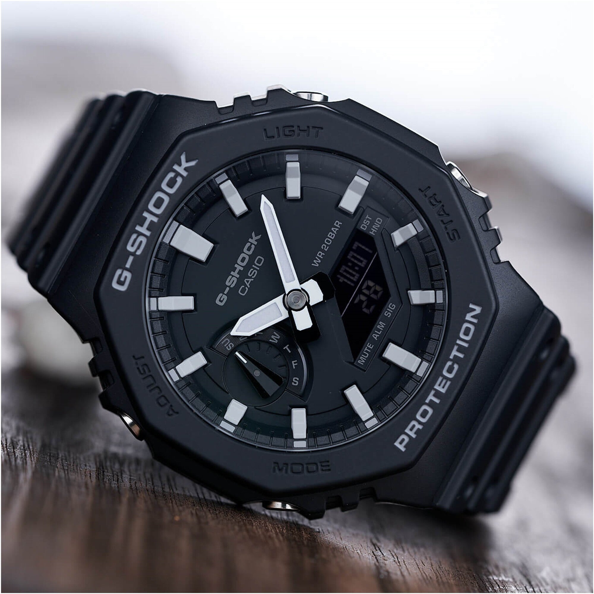 Casio G-Shock Carbon Core Guard Analog-Digital Black Dial Men's Watch - GA-2100-1ADR