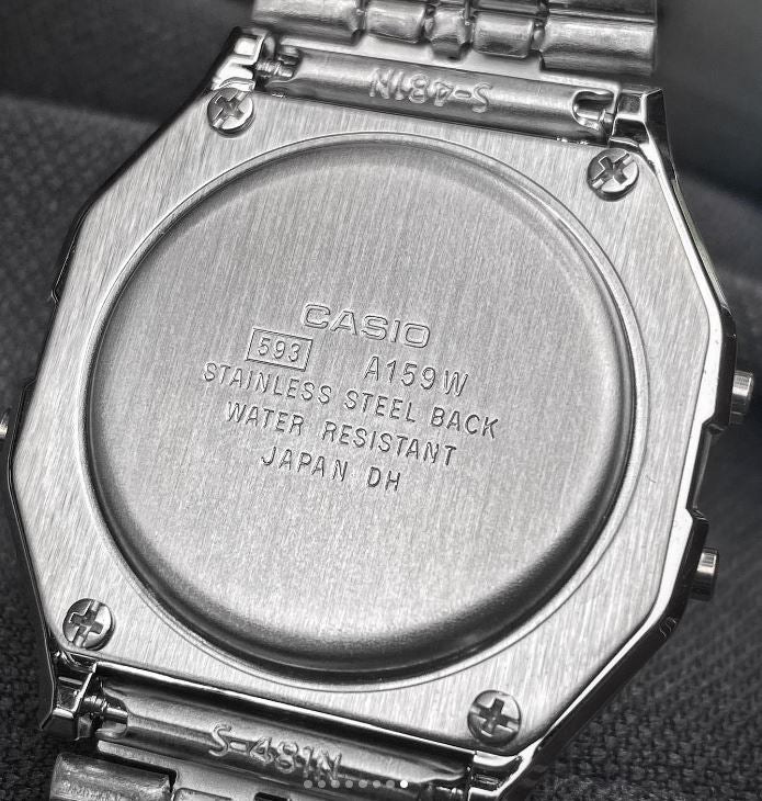 Casio Vintage A159W-N1DF Digital Dial Silver Stainless Steel Band Unisex Watch