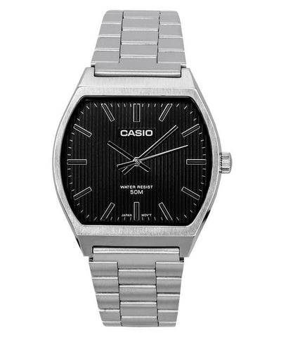 Casio MTP-B140D-1A men’s stainless steel watch with black dial