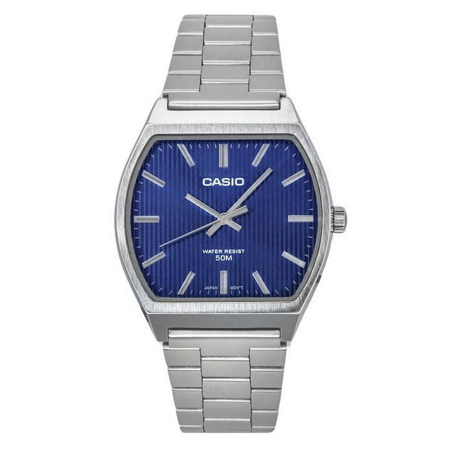 Casio MTP-B140D-2A men's blue dial stainless steel watch Main image