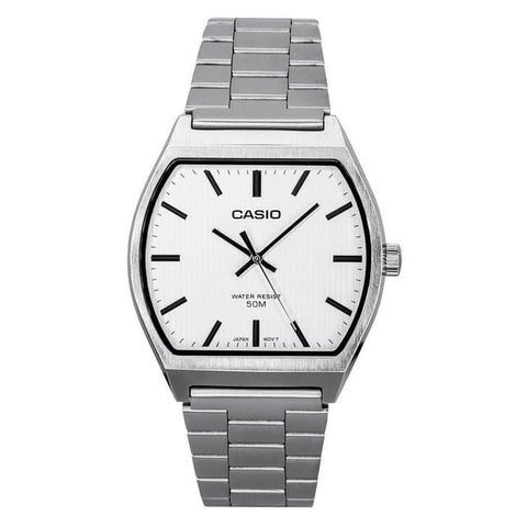 Casio MTP-B140D-7A silver dial stainless steel men's watch