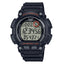 Casio WS-2100H-1A digital sports watch with step tracker, black strap, and water-resistant design
