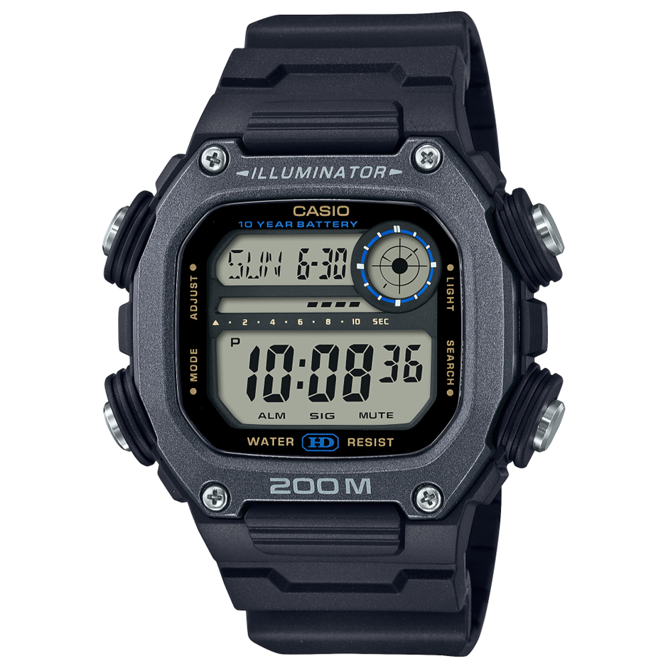 Casio DW-291HX-1AVDF digital sports watch black resin strap Main image