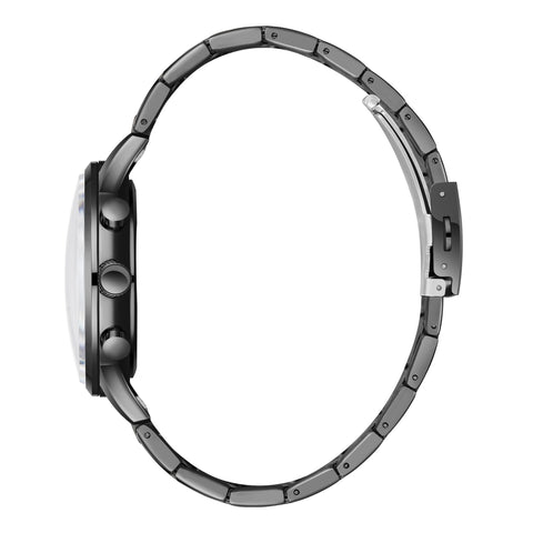 Lee Cooper LC07998.070 men's multifunction watch featuring a gunmetal grey case and dark green dial.
