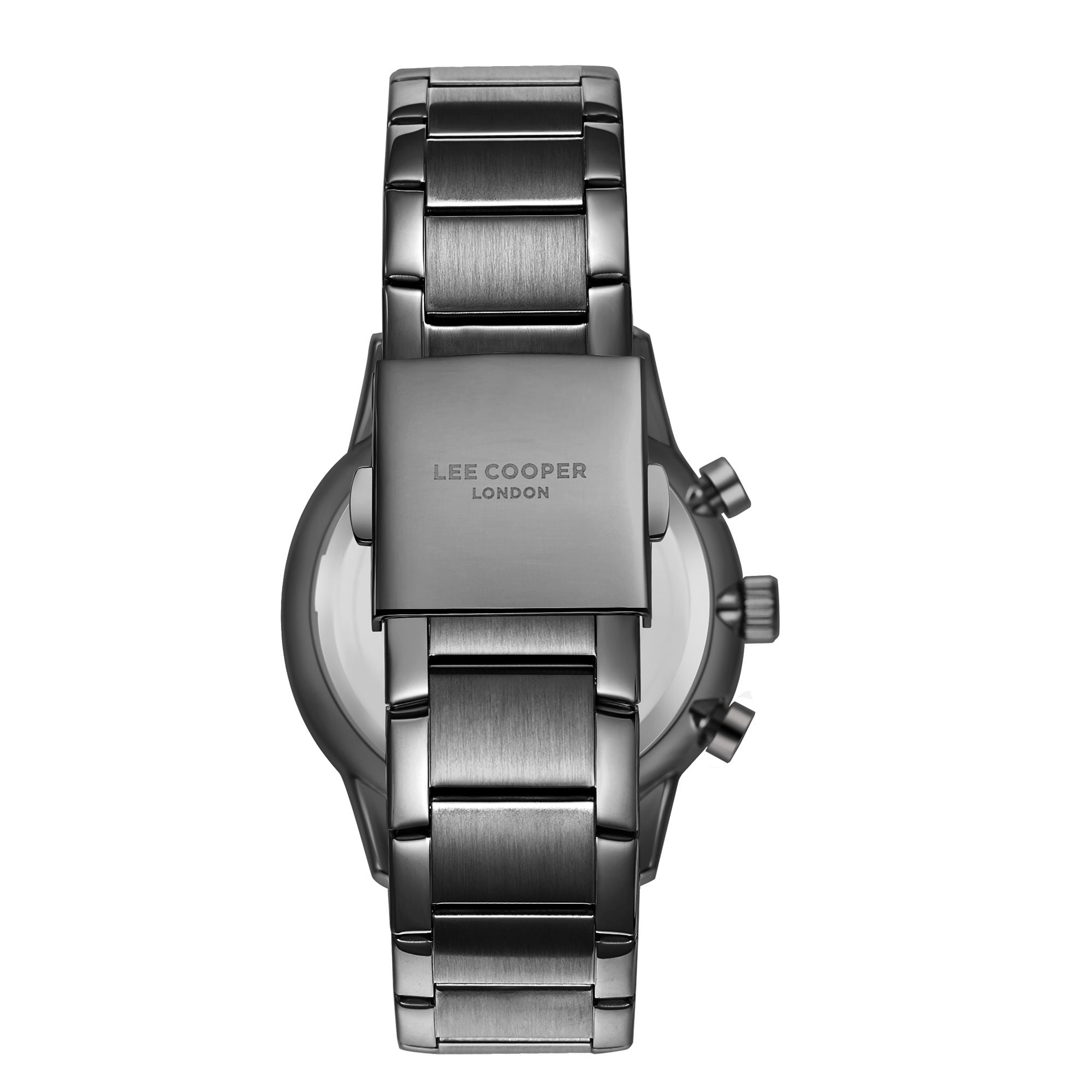 Lee Cooper LC07998.070 men's multifunction watch featuring a gunmetal grey case and dark green dial.
