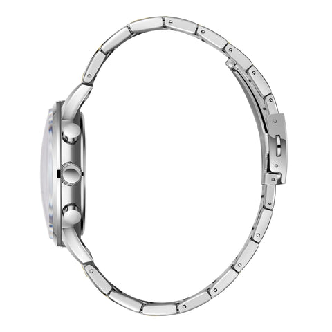 Lee Cooper LC07998.290 men's multifunction watch featuring a round silver case and dark blue dial.
