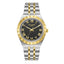 Lee Cooper LC08060.240 men's analog watch featuring a round two-tone silver and gold case with a dark brown dial.
