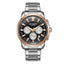 Lee Cooper LC08068.550 men's multifunction watch featuring a round silver case and black dial.
