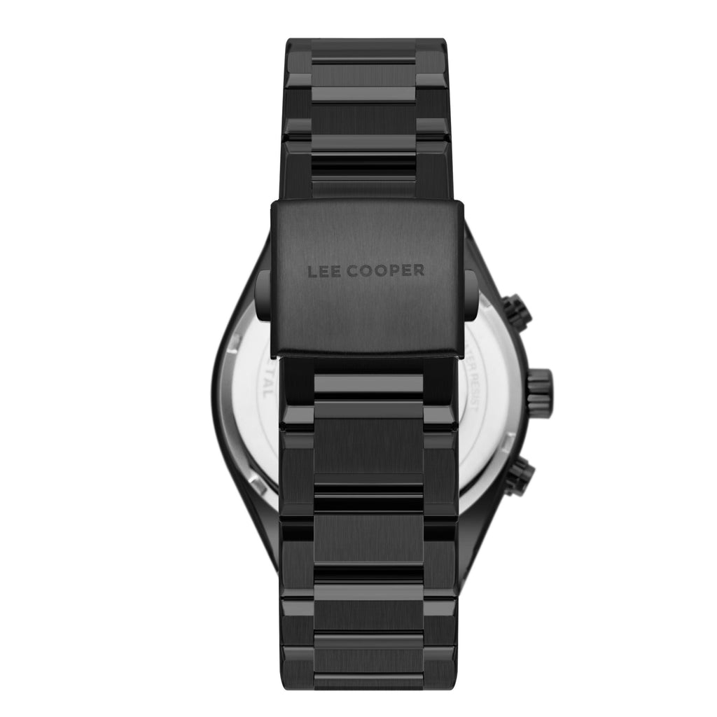 Lee Cooper LC08084.060 men's multifunction watch featuring a round gunmetal gray case and matching dial.
