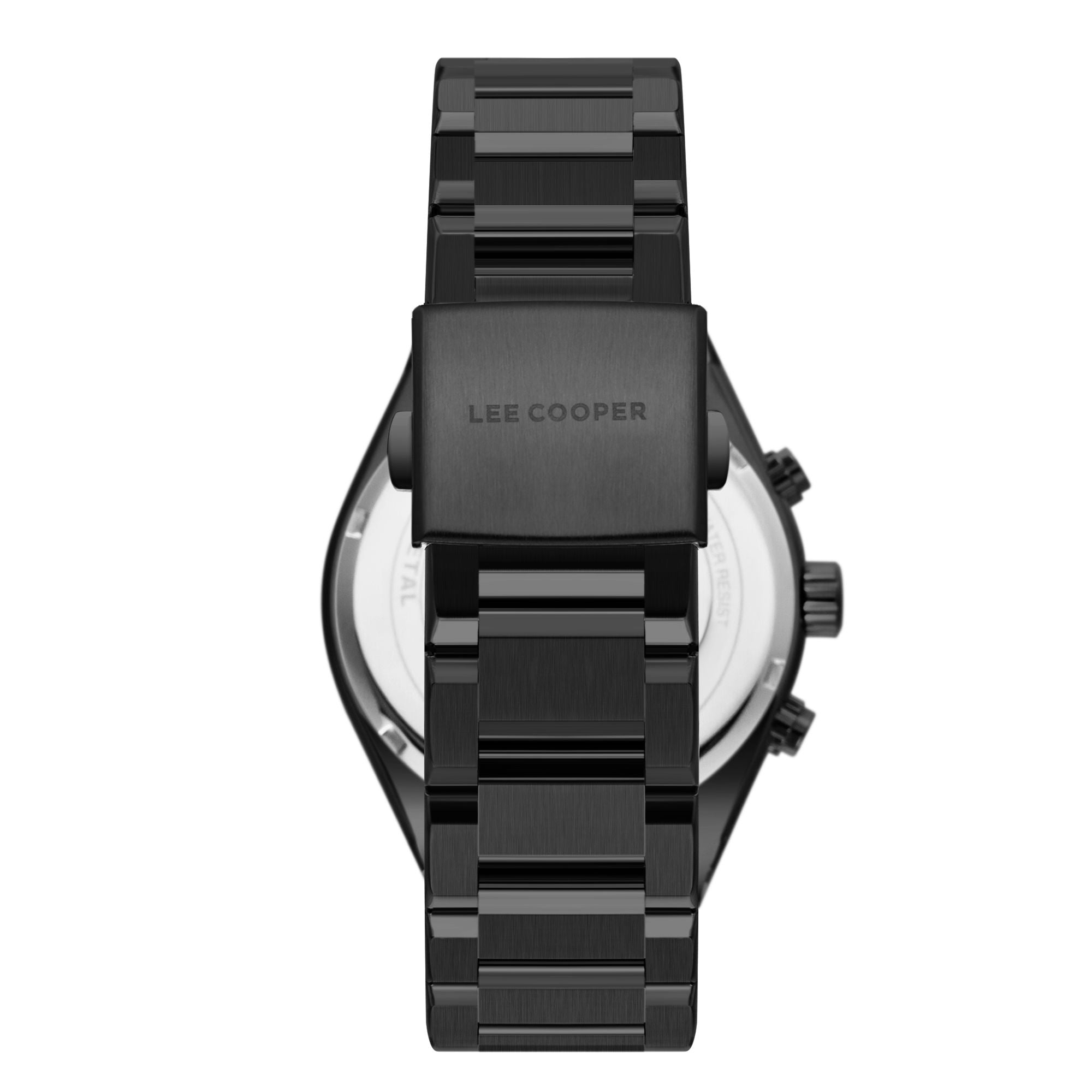 Lee Cooper LC08084.060 men's multifunction watch featuring a round gunmetal gray case and matching dial.
