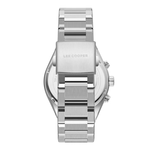 Lee Cooper LC08084.270 men's multifunction watch featuring a silver case and dark green dial.
