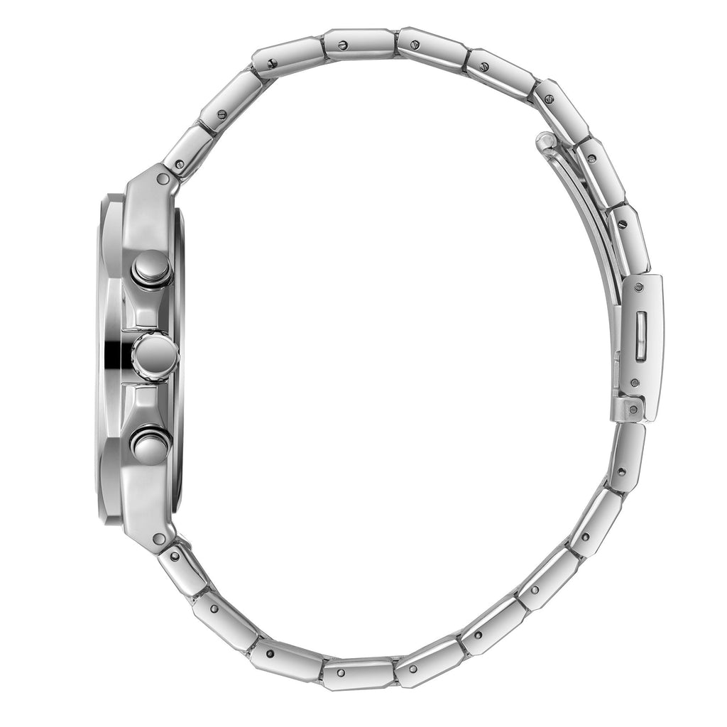 Lee Cooper LC08087.340 men's multifunction watch featuring a round silver case and dark brown dial.
