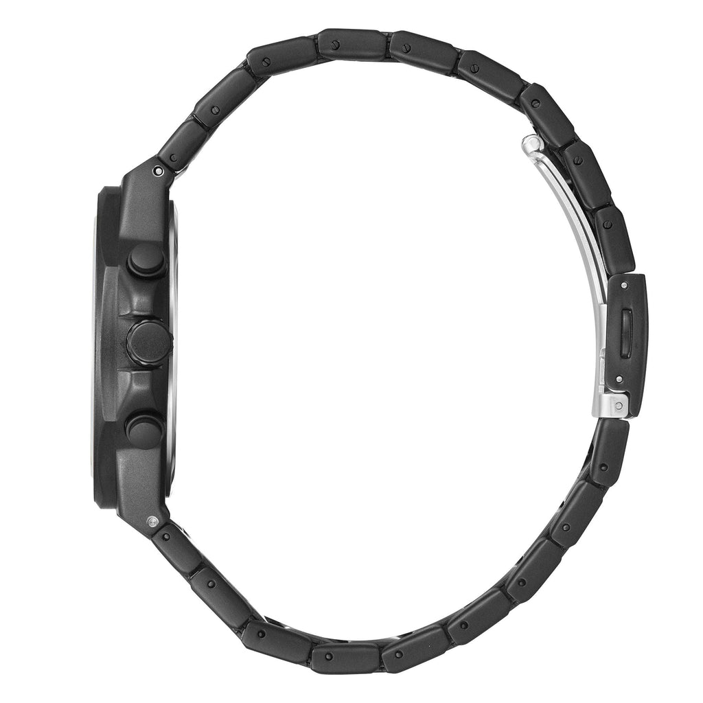 Lee Cooper LC08087.660 men's multifunction watch featuring a round black case and grey dial.
