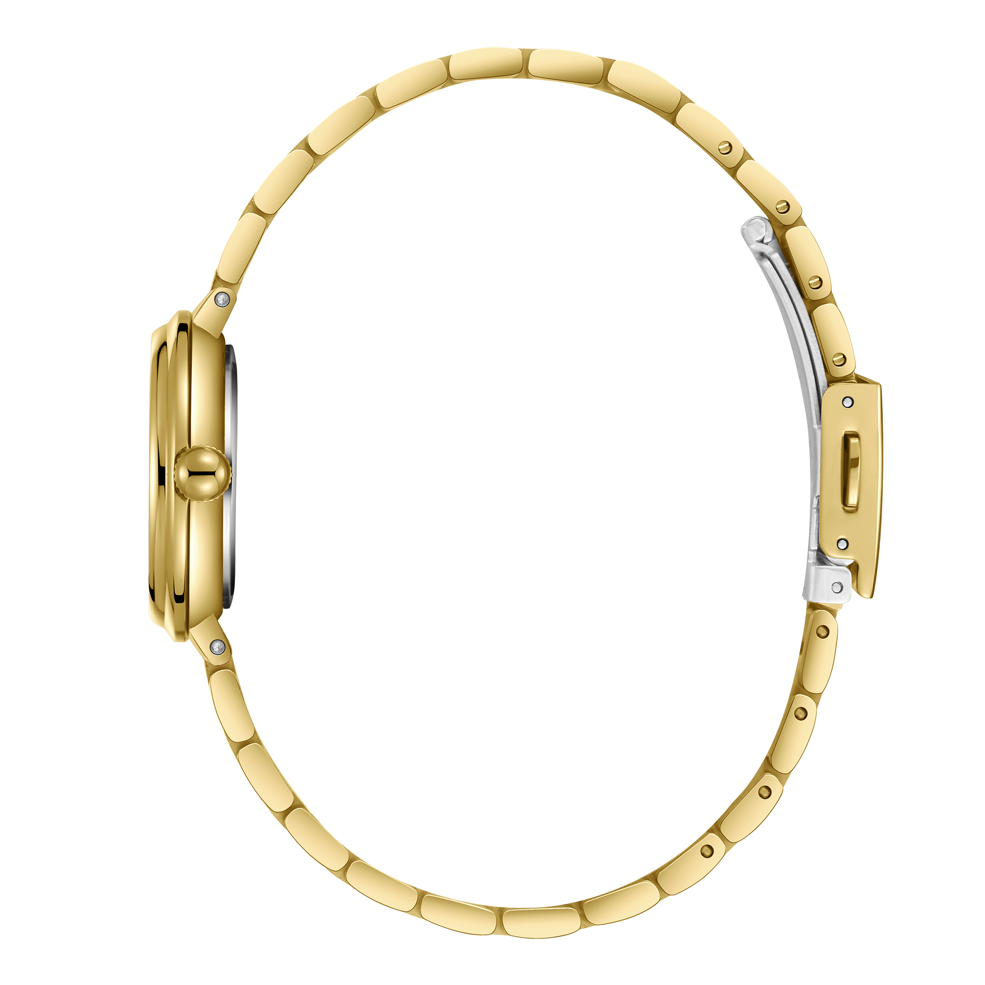 Lee Cooper LC08279.120 women's analog watch featuring a round gold case and white dial.
