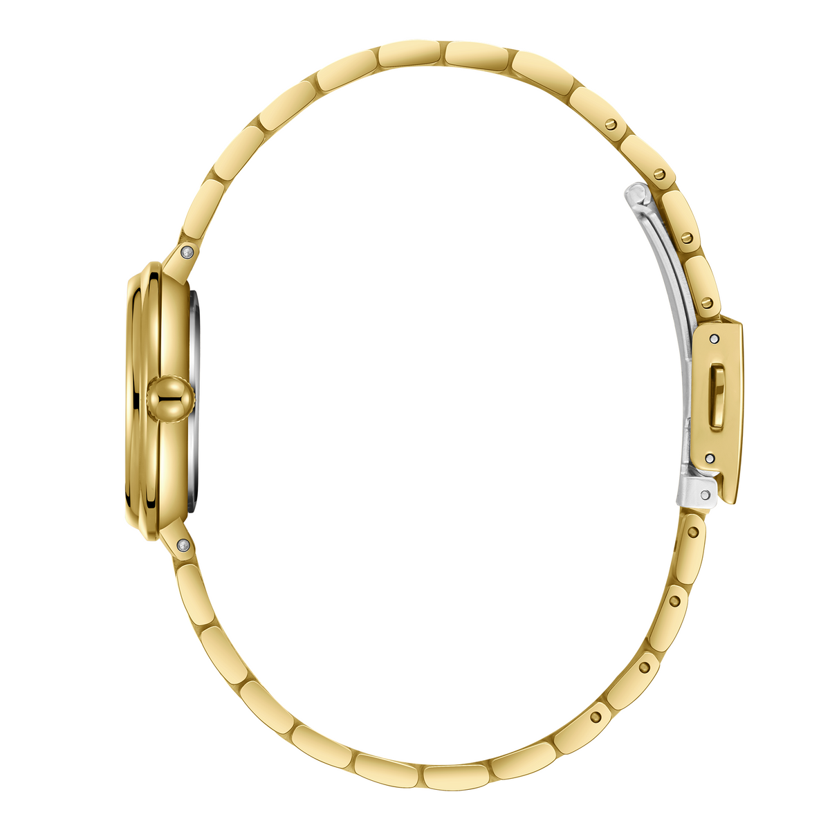 Lee Cooper LC08279.140 women's analog watch featuring a round gold case and matching gold strap.
