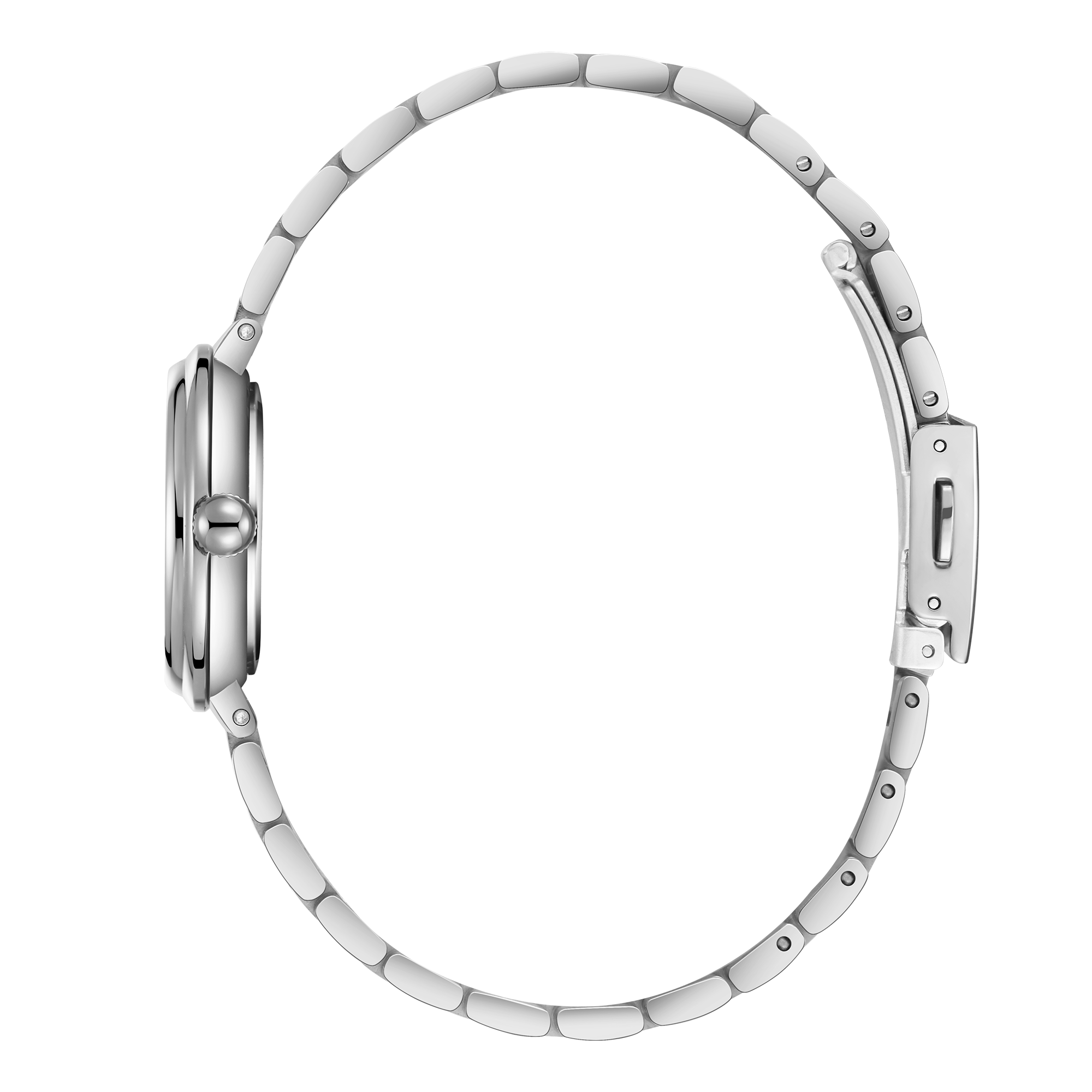 Lee Cooper LC08279.370 women's analog watch featuring a round silver case and dark green dial.
