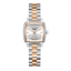 Lee Cooper LC08283.530 women's analog watch featuring a rectangular silver and rose gold case with a silver dial.
